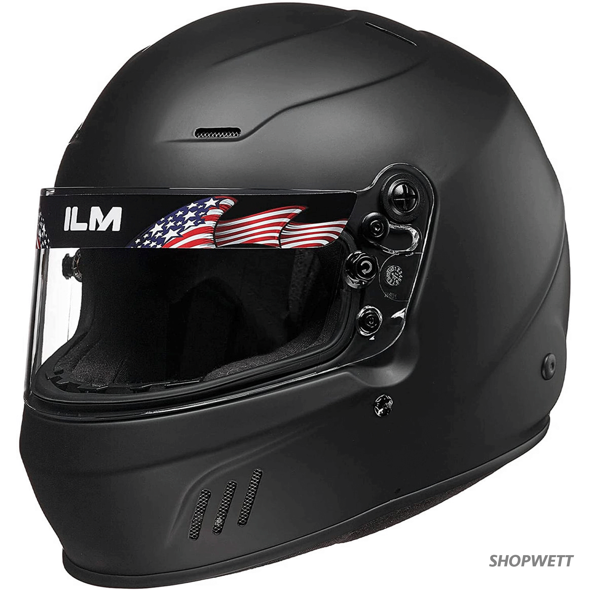 ILM Snell SA2020 Full Face Racing Helmets for Men Auto Racing Car Racing Helmet Model-760 Black / X-Large ILM Snell SA2020 Full Face Racing Helmets for Men Auto Racing Car Racing Helmet Model-760 Black / X-Large